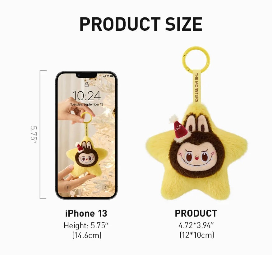 A: THE MONSTERS Classic Series-Sparkly Plush Pendant Blind Box - 1 Caja Sorpresa