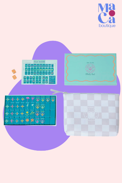 OG Mahj Tiles & Tile Bag - Totally Teal + Dice